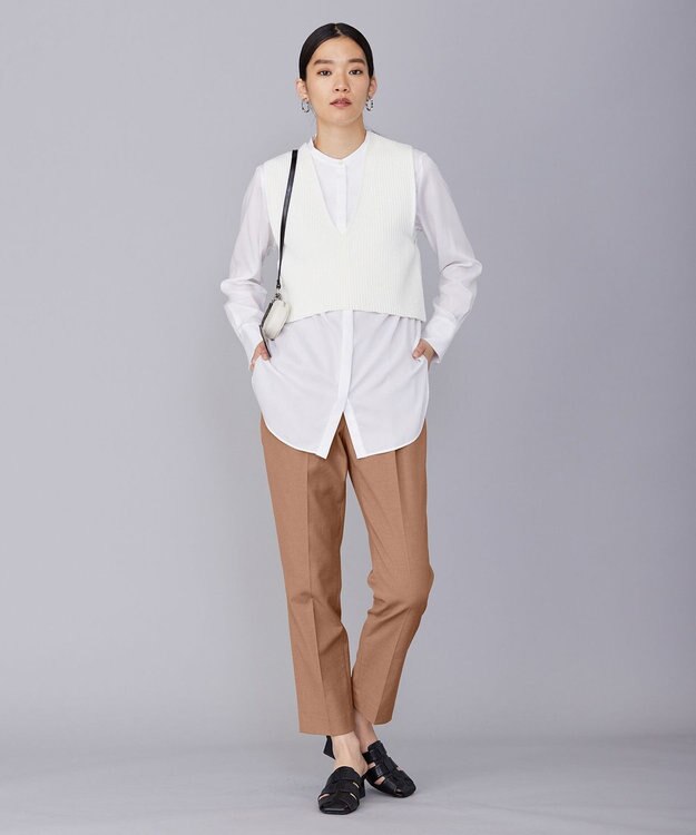 ICB 【セットアップ対応・洗える】 LooseWeave テーパードパンツ レディッシュブラウン系