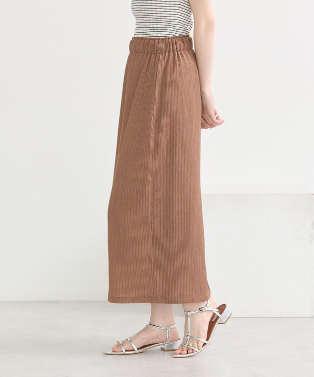 earth music&ecology 選べる丈カットナロースカート Brown