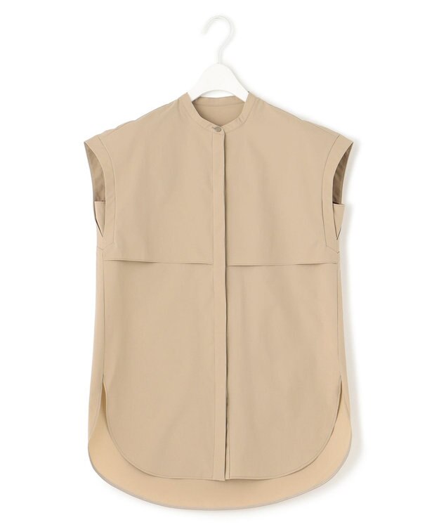 ICB L 【接触冷感・UVカット・撥水・洗える】 プルーフ4WAYタフタ ブラウス ベージュ系