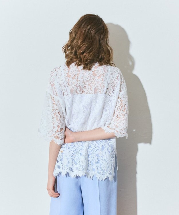 GRACE CONTINENTAL レースコンビシャツ ホワイト