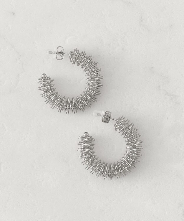AMERICAN HOLIC ワイヤーフープピアス Silver