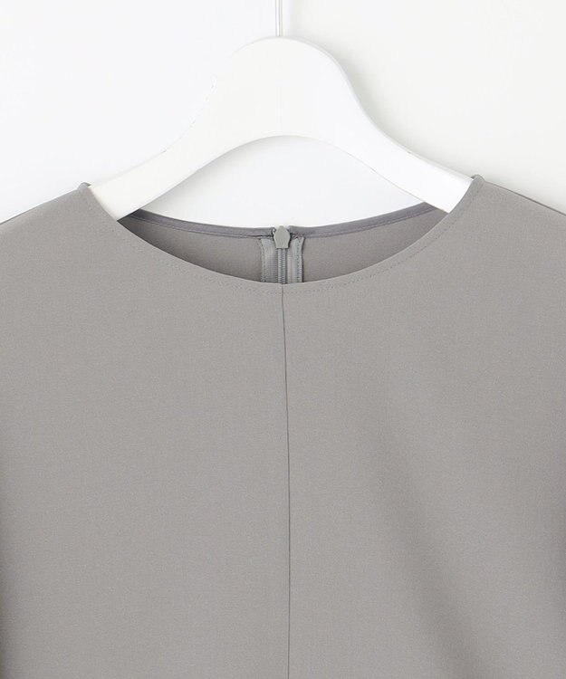 自由区 【洗える】ハイツイストプルオーバー ブラウス グレー