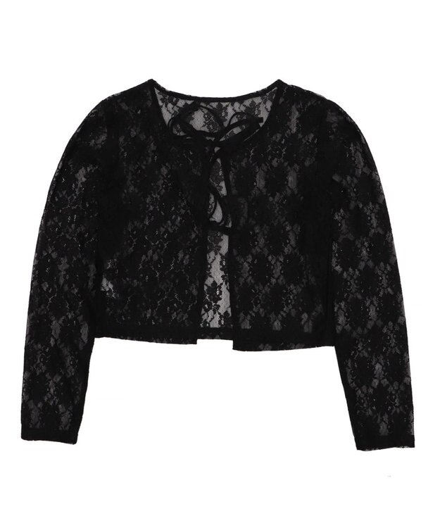 WEGO レースリボンカーディガン ブラック