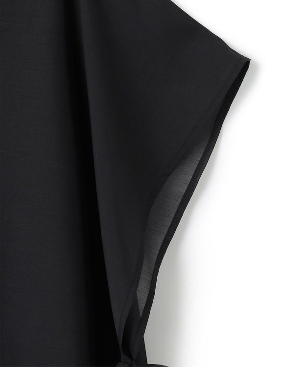 UNFILO L 【洗える】シアーレイヤード Tシャツ ブラック