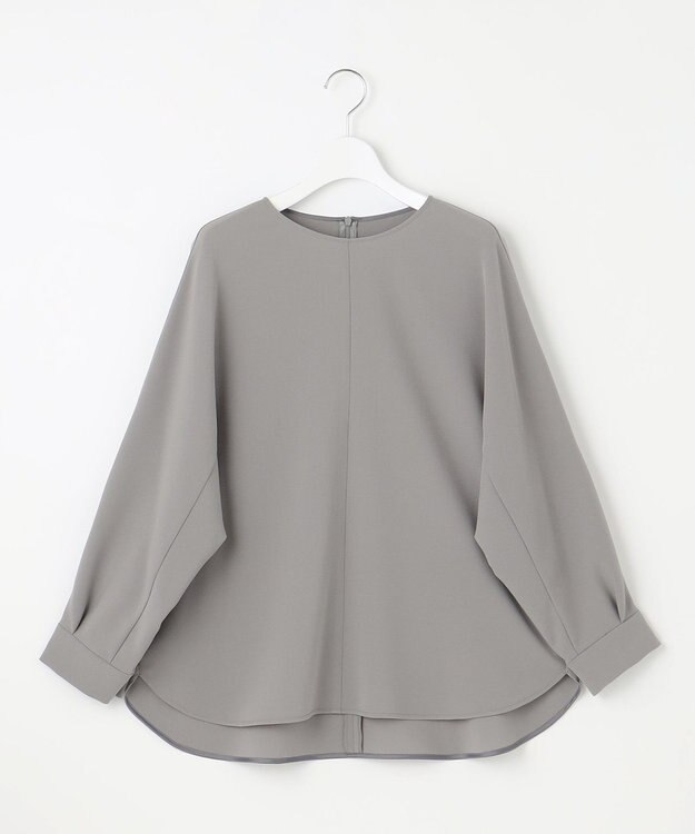 自由区 【洗える】ハイツイストプルオーバー ブラウス グレー