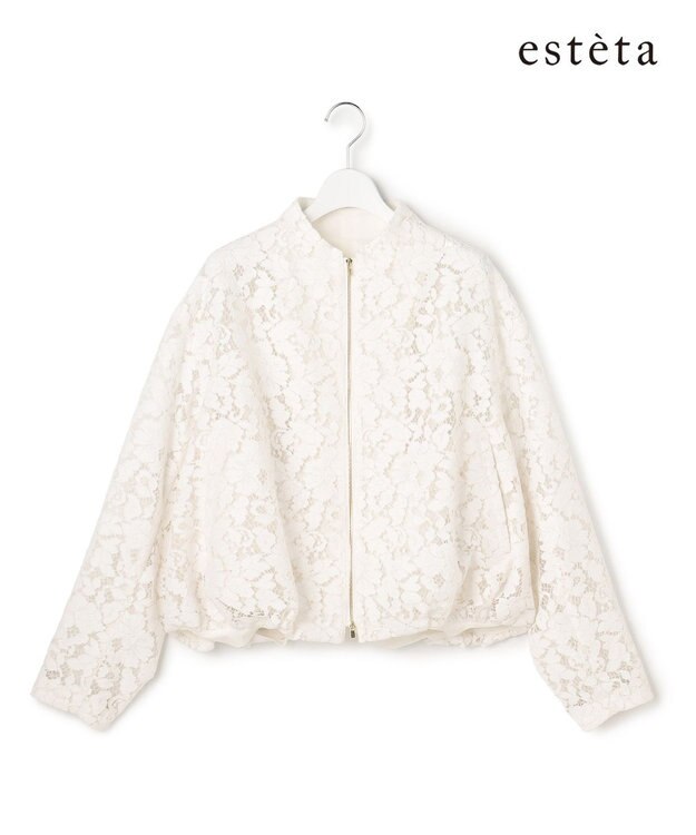 23区 S 【エステータ/Precious掲載】ヴィンテージコードレース ブルゾン ホワイト系