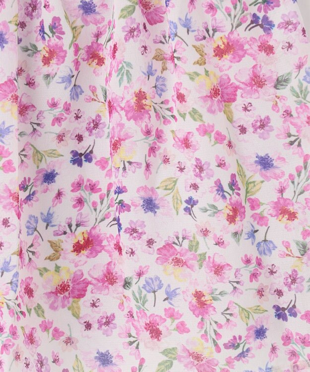 ANY KIDS バックシャン Tシャツ ピンク×花柄