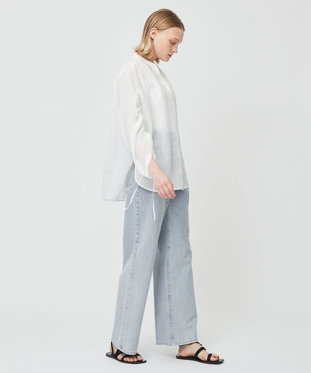 BEIGE， LILAC / シアーブラウス White