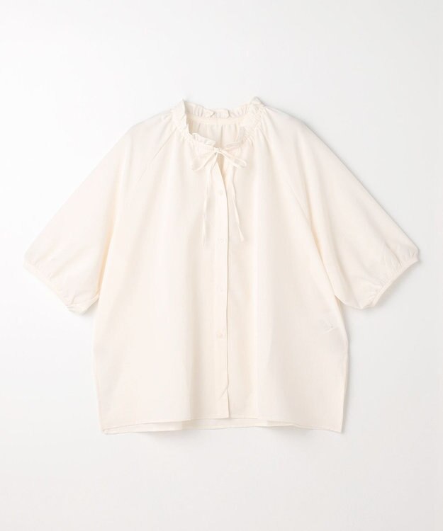 ANY 楽映えフリルネックブラウス（セットアップ着用可） オフ