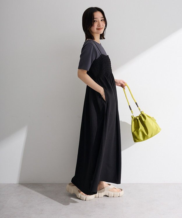 Green Parks サッカーキャミワンピース Black