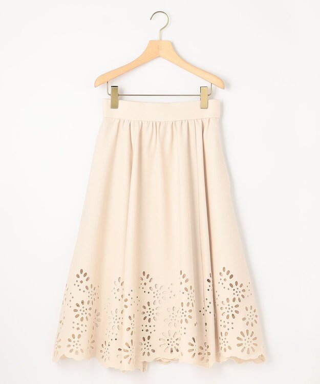 組曲 L ウォームレース スカート ベージュ系