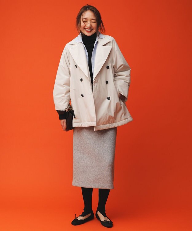 UNFILO 【野呂佳代さん着用】BEAUTY FORM JERSEY Iラインスカート グレー