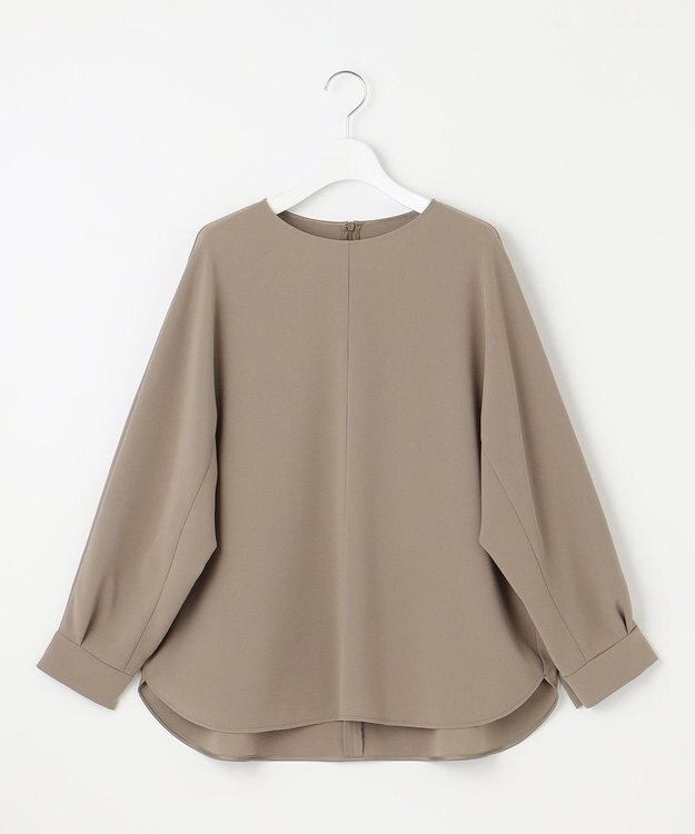 自由区 【洗える】ハイツイストプルオーバー ブラウス モカ