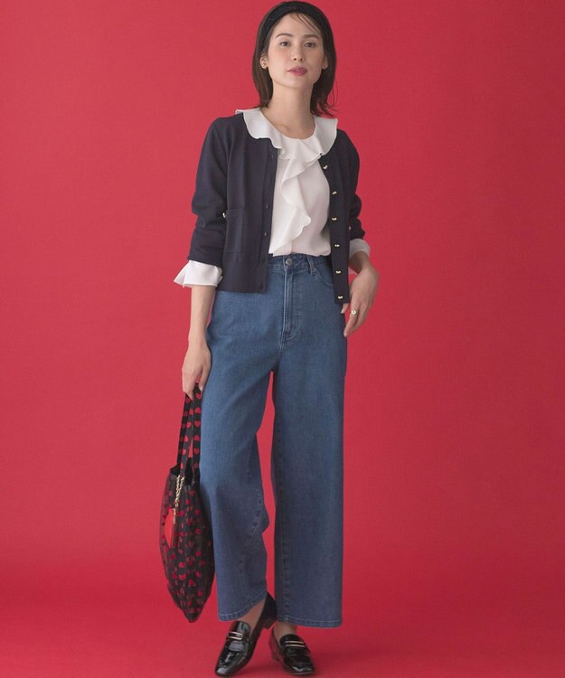 組曲 L ラッフルデシン ブラウス アイボリー系