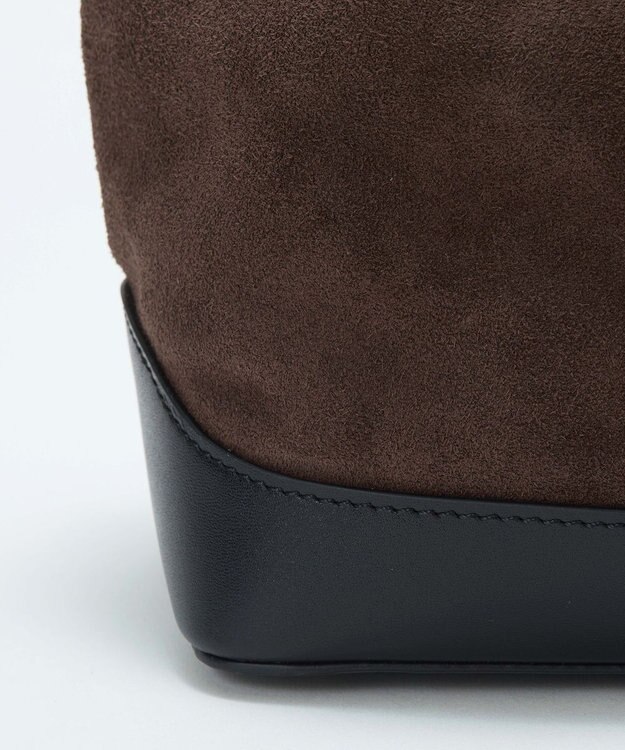 TOPKAPI 【TREASURE TOPKAPI】スエード レザーコンビ ワンショルダーバッグ チャーム付き チョコレート