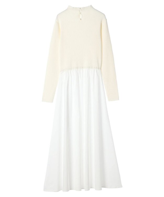Green Parks AnriettMusee  リブニットドッキングワンピース Off White