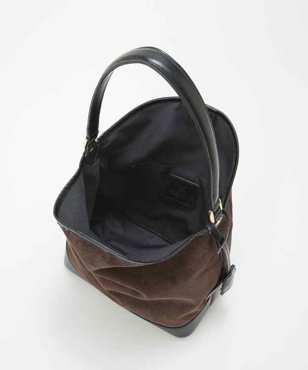 TOPKAPI 【TREASURE TOPKAPI】スエード レザーコンビ ワンショルダーバッグ チャーム付き チョコレート