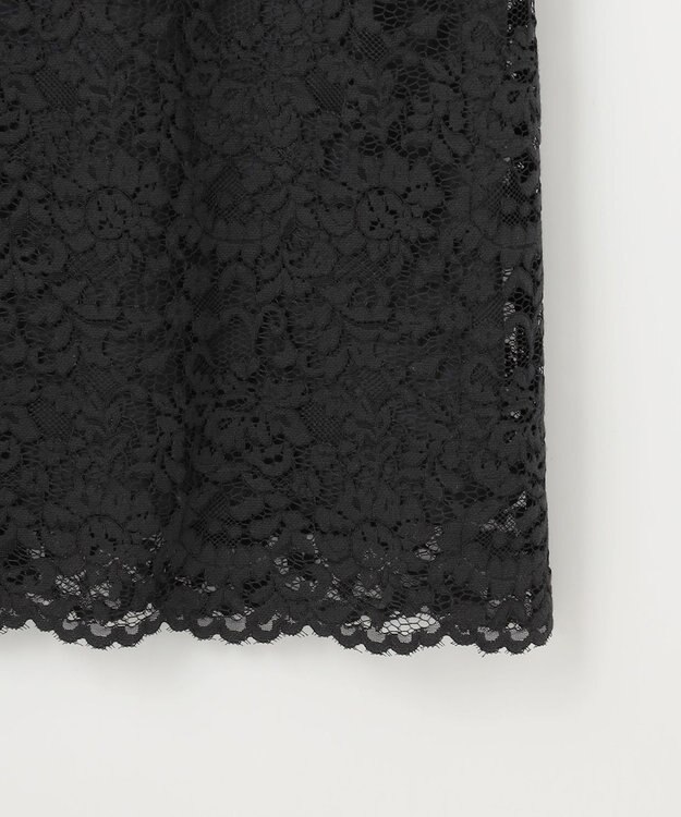 自由区 【セットアップ対応・洗える】フルールスカラレース スカート ブラック