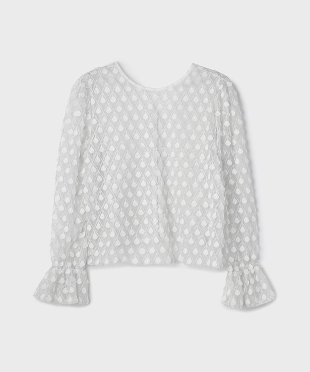 GRACE CONTINENTAL モチーフチュールブラウス ホワイト