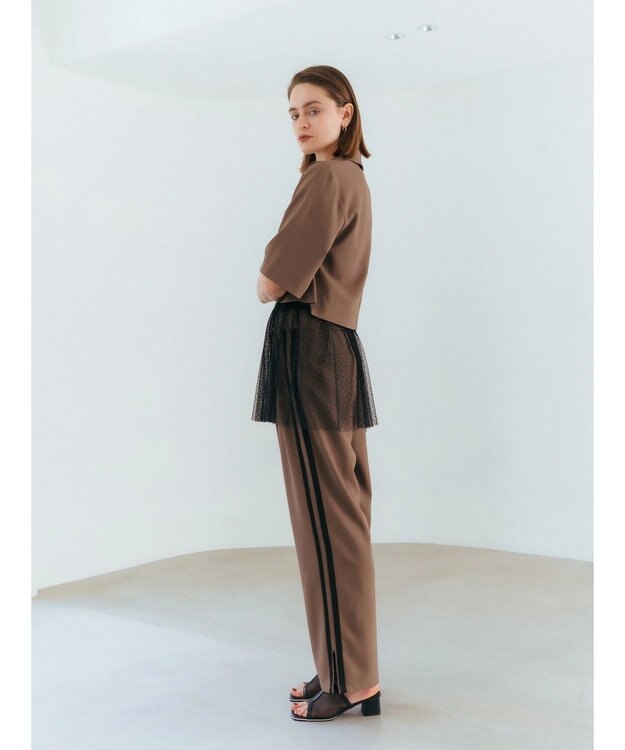 YECCA VECCA 【2点SET】マルチwayチュールオーバーキャミSET/Tee Black