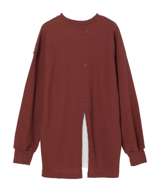 CRAFT STANDARD BOUTIQUE ワッフルレイヤード風プルオーバー Brick Red