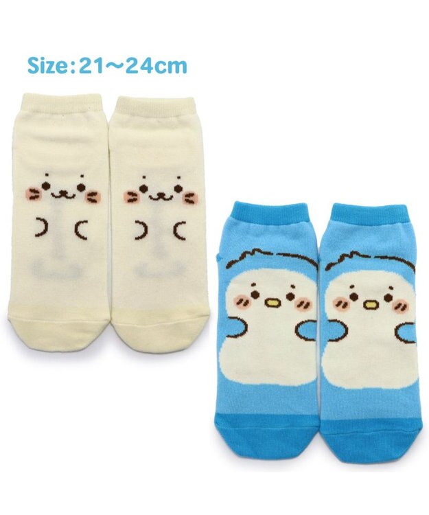 Mother garden しろたん スニーカー靴下 2足セット 《しろたん顔ぼん/らむね》 21cm~24cm