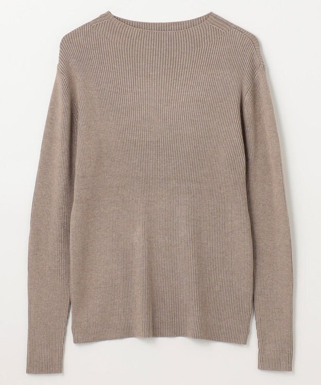 ANY 【洗濯機可】ボトルネック リブニット モカ