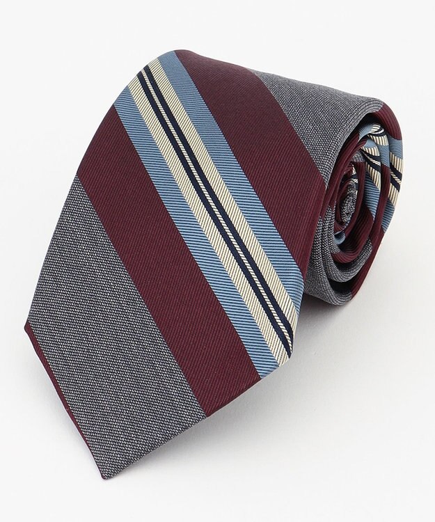 J.PRESS MEN スパンシルク レジメンタル柄ネクタイ サックスブルー系2