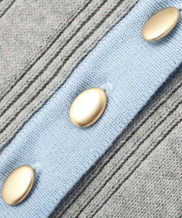 AMERICAN HOLIC 襟配色ニットポロ Light Gray