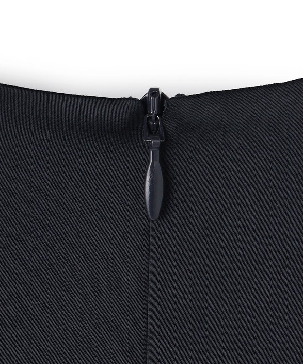 23区 L 【APPLAUDIR】クリアダブルサテン フリルデザイン ブラウス ネイビー系