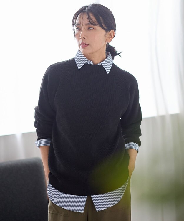 ANY 【8色展開】アゼボトルニットプルオーバー ブラックラメ