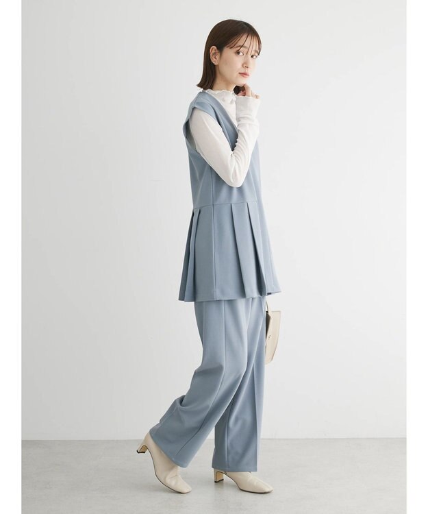 Green Parks ・Ｐｅｔｉｔ　Ｆｌｅｕｒ　サイドプリーツベスト Blue