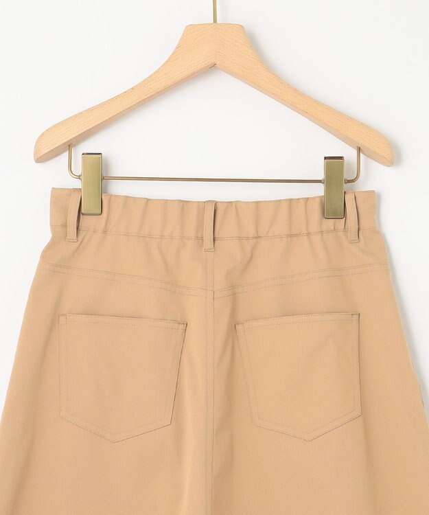 組曲 【ストレッチ・イージーケア】ハイウエストチノ スカート ベージュ系