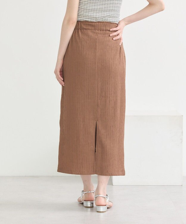 earth music&ecology 選べる丈カットナロースカート Brown