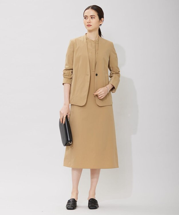 ICB 【接触冷感・UVカット・撥水・洗える】 プルーフ4WAYタフタ ワンピース コルク系