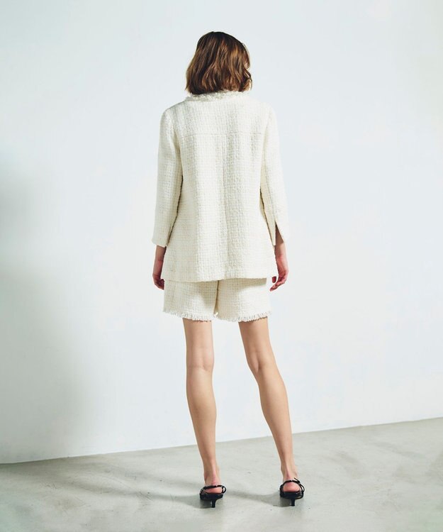 GRACE CONTINENTAL ツイードショートコート キナリ