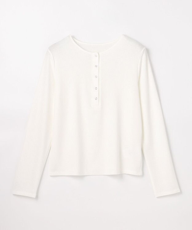 ANY クリアラメフライスヘンリーネックプルオーバー オフ