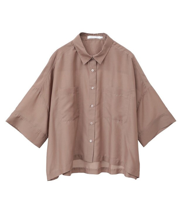 AMERICAN HOLIC Wポケットシアー半袖シャツ Beige