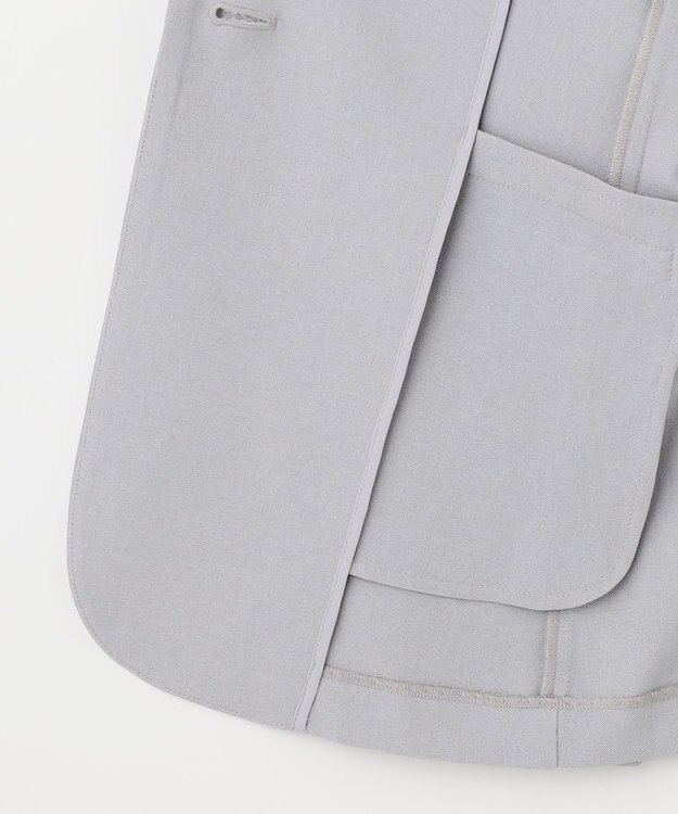 ANY SIS 【美人百花7月号掲載】リネンライクポリエステル テーラード ジャケット ブルーグレー