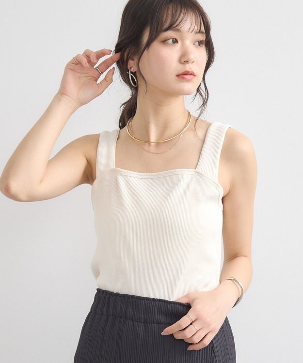 earth music&ecology ワイドストラップキャミソール Ivory