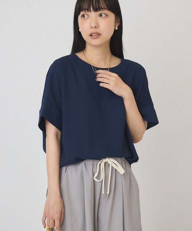 AMERICAN HOLIC 【予約】【WEB限定】イージーケア+接触冷感バックタック半袖プルオーバー Navy