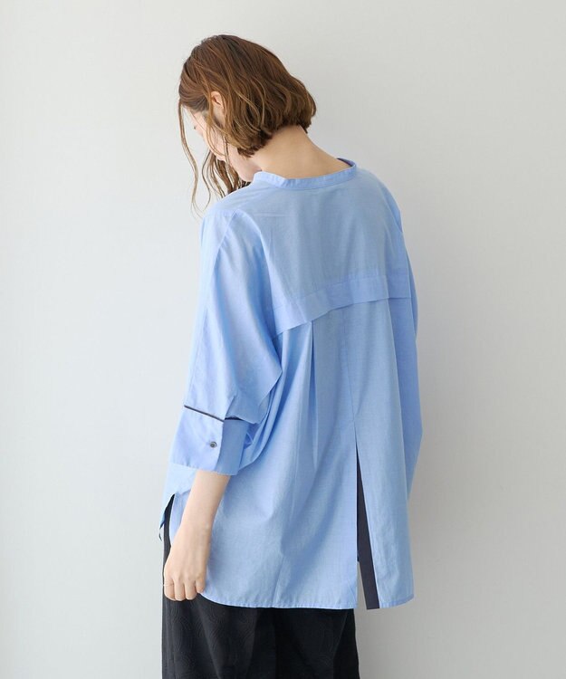 YECCA VECCA ペーパータッチドルマンシャツ Blue