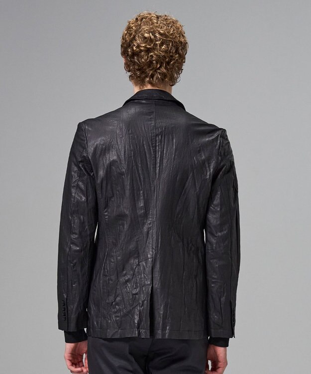 JOSEPH HOMME 【洗い加工】シュリンクエアレザー 　ジャケット ブラック系