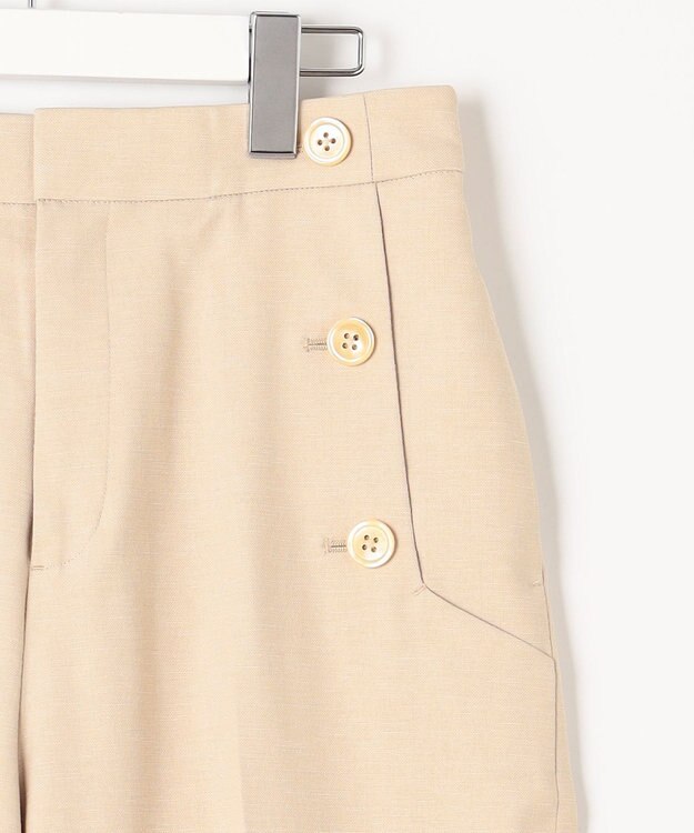 自由区 L 【接触冷感・UVカット・吸水速乾・洗える】シェルタリングドライオックスワイド パンツ ベージュ系