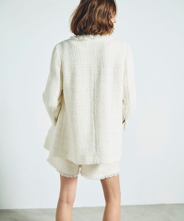 GRACE CONTINENTAL ツイードショートコート キナリ