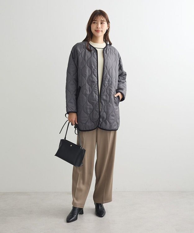 Green Parks もちやわモックネックニットプルオーバー White