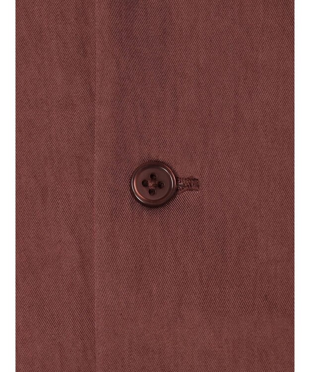 Green Parks ローウエスト切替開襟シャツワンピース Terracotta