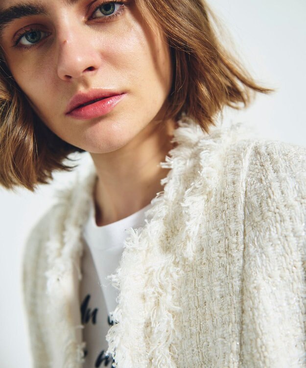 GRACE CONTINENTAL ツイードショートコート キナリ