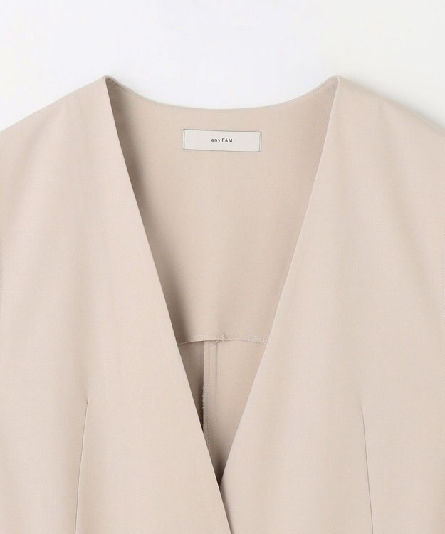 ANY L 【洗濯機可/ストレッチ/セットアップ可】イージーケアストレッチジレ ベージュ