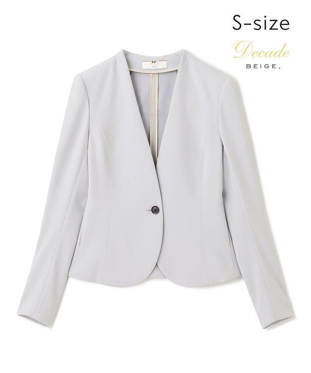 BEIGE， 【S-size】LUIZA / ノーカラージャケット Ice Blue